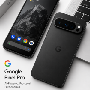 Google Pixel Pro premium flagship smartphone in obsidian black finish