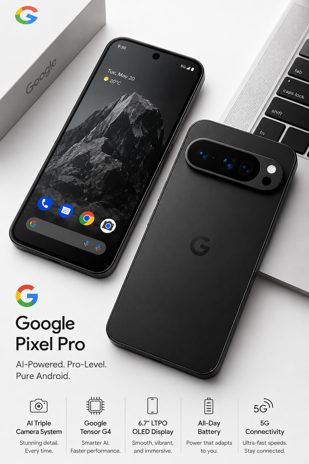 google pixel pro 256gb obsidian black Google Pixel Pro premium flagship smartphone in obsidian black finish